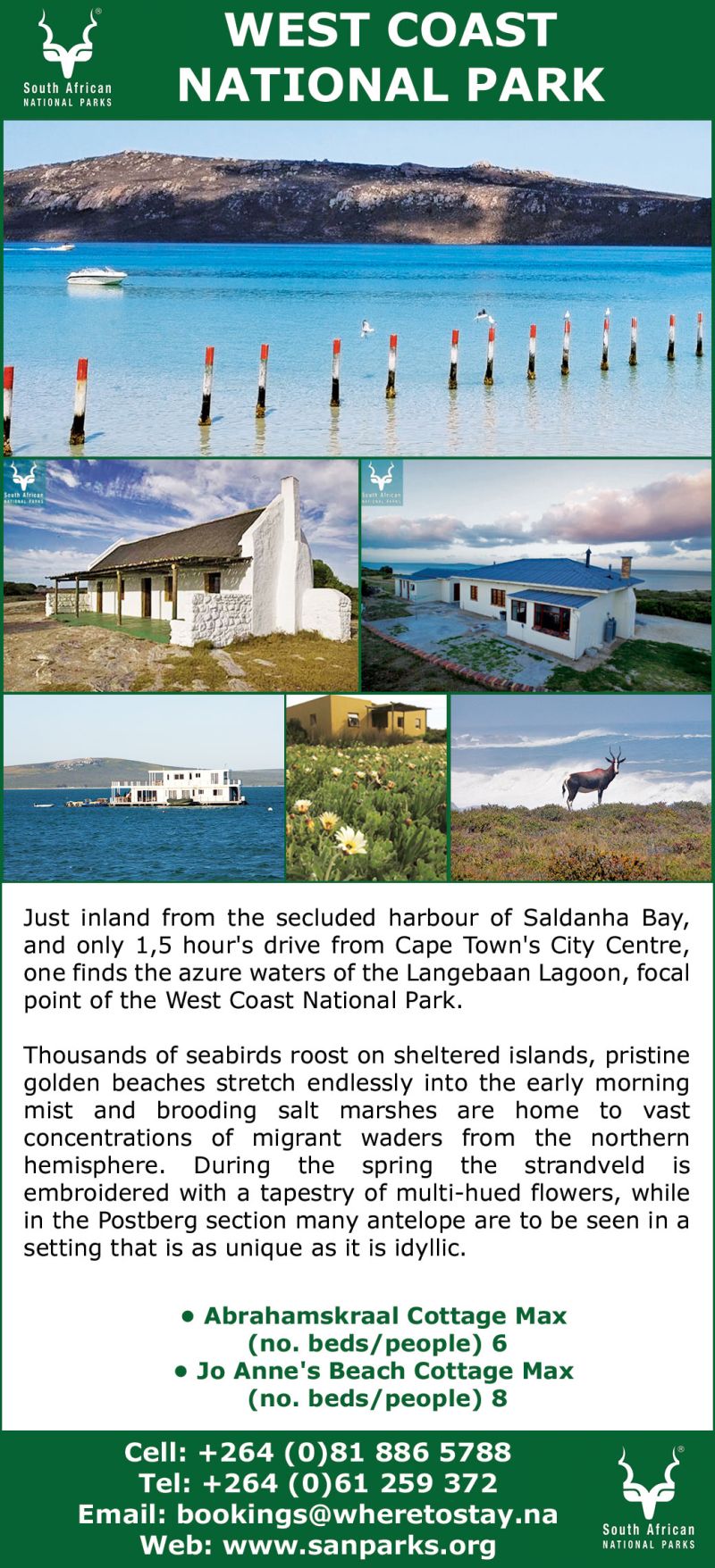 West Coast National Park Peninsula National Park (with